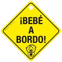 SUMEX BABYESP - CARTEL AVISO"BEBE A BORDO"CON VENTOSAS