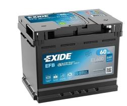 EXIDE EL600 - BATERIA 12V 60AH 640A +D 242X175X19