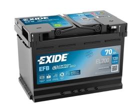 EXIDE EL700 - BATERIA 12V 70AH 720A +D 278X175X19