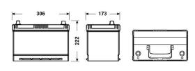EXIDE EL954 - BATERIA 12V 95AH 800A +D 306X173X22