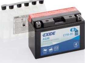 EXIDE ET9BBS - BATERIA 12V 8AH 110A +I 150X70X105