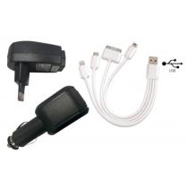 NER-TOR 53040088555 - KIT CARGADOR PARA TELÉFONO MÓVIL 12V/220V + CABLE