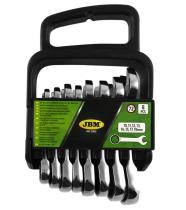 JBM 53022 - SET 8 LLAVES COMBINADAS CORTAS CON TRINQUETE