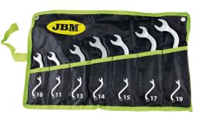JBM 50563 - SET DE 7 LLAVES COMBINADAS EN FORMA DE "S"