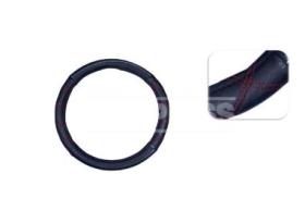 CARPR 79323331 - FUNDA VOLANTE NEGRO/CROMADO+HILO ROJO 37->39 CM