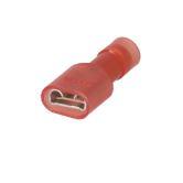 MAI TI102 - TERMINAL HEMBRA AISLADO LENGUETA 6,3 X 0,80 ROJO