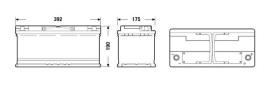 EXIDE EK1060 - EXIDE .AGM 106AH 393X175X190 DER