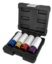 JBM 52338 - SET DE 4 VASOS DE IMPACTO DE 1/2" ESPECIAL EXTRACCIÓN RUEDAS