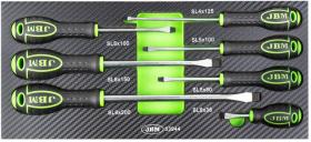 JBM 53944 - SET DE 7 DESTORNILLADORES PLANO CON MÓDULO EVA CARBONO